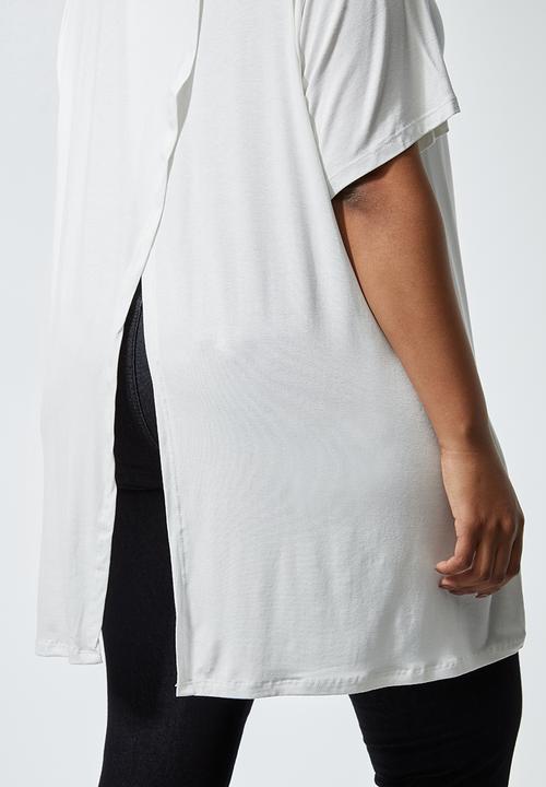 Superbalist - Split back T-shirt - white