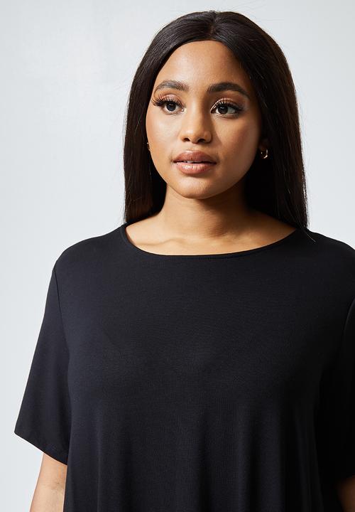 Superbalist - Split back T-shirt - black