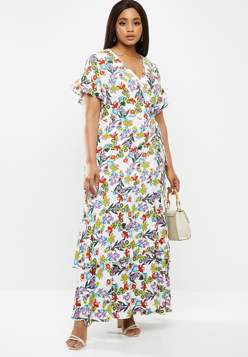 Glamorous - Plus size tiered floral maxi - multi 