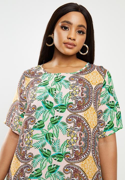 Glamorous - Plus paisley shift - multi 