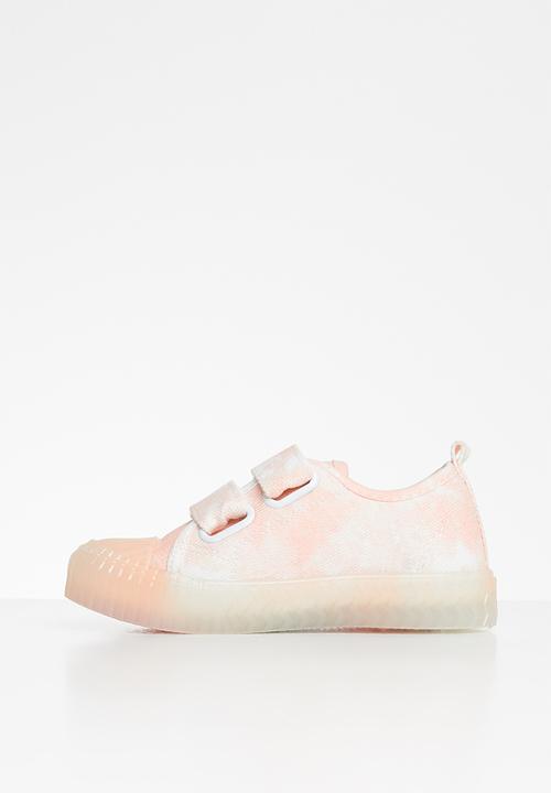 Pop Candy - Girls strap sneaker - pink & white