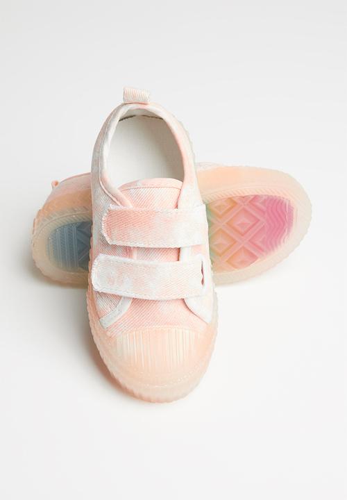 Pop Candy - Girls strap sneaker - pink & white