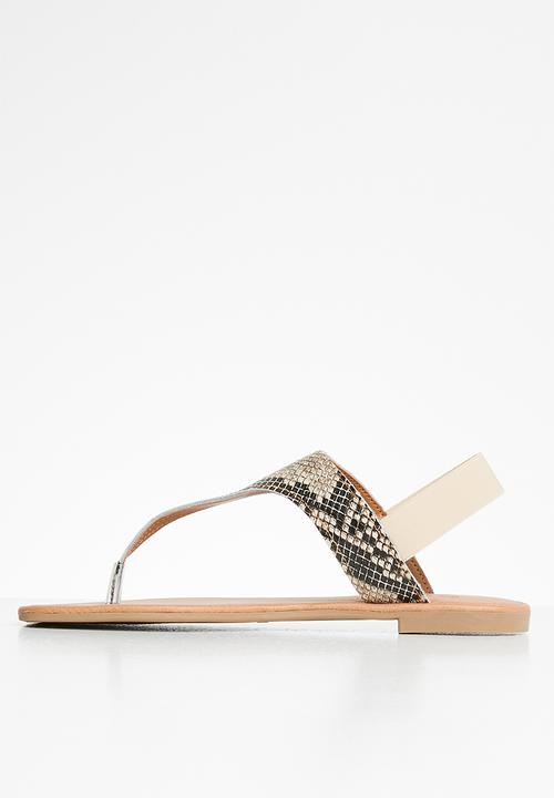 Superbalist - Londdi t-bar sandal - black & neutral
