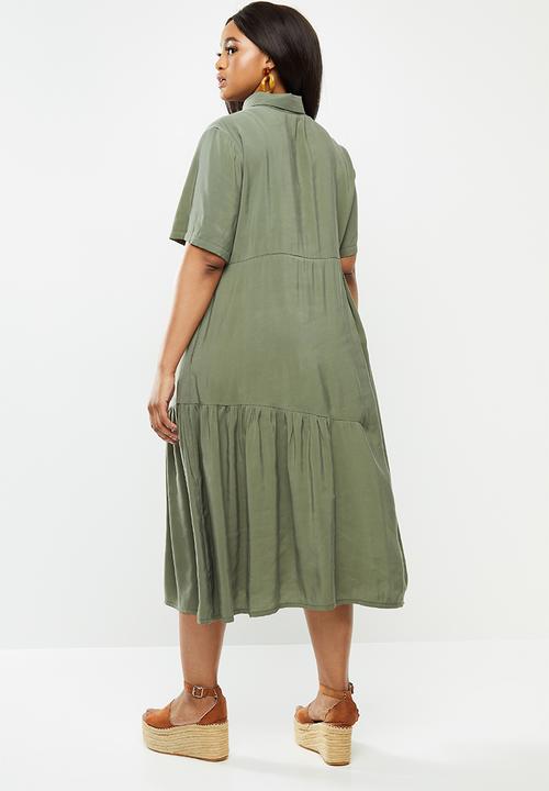 AMANDA LAIRD CHERRY - Plus kuhlanga dress - khaki