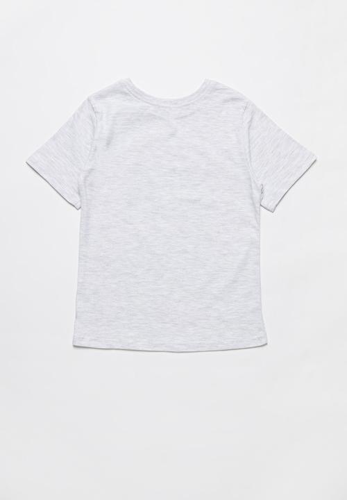Pop Candy - Girls 2 pack tee - navy & grey 
