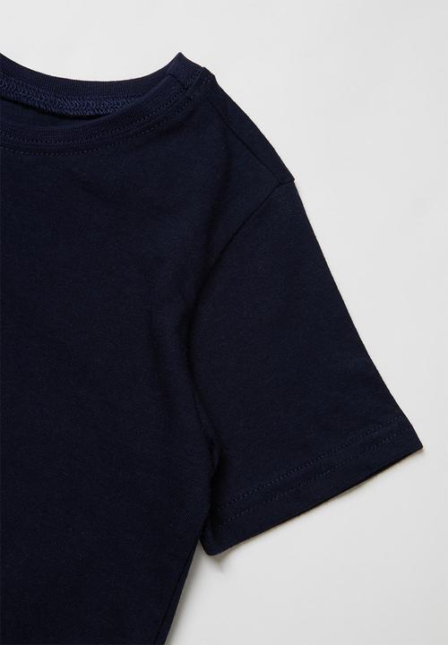 Pop Candy - Girls 2 pack tee - navy & grey 