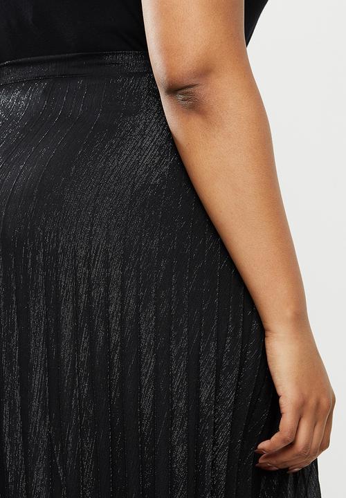 Glamorous - Plus pleated skirt - black