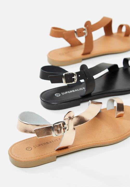 Superbalist - Dori leather ankle strap sandal - tan