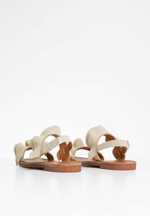 Pop Candy - Girls frill sandal - nude