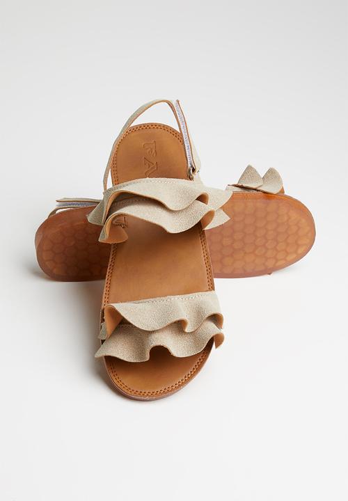 Pop Candy - Girls frill sandal - nude
