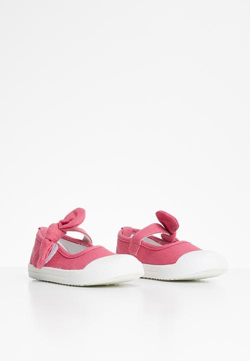Pop Candy - Girls bow slip on shoe - coral