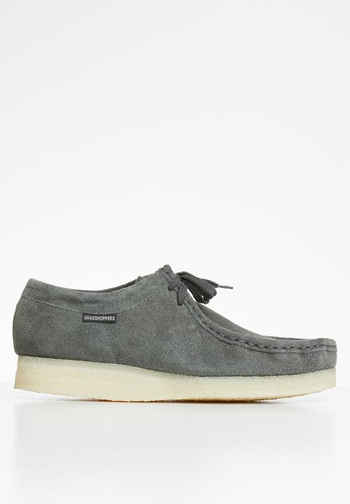 Grasshoppers - Origin suede moccasin - charcoal