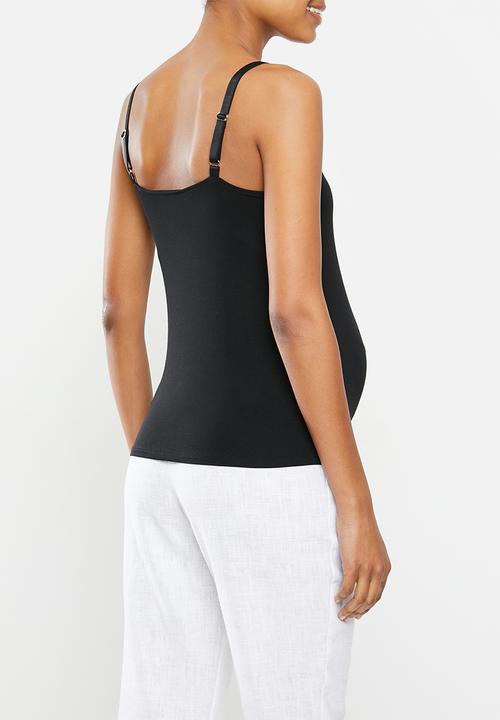 edit Maternity - 2 Pack feeding clip cami - black & white