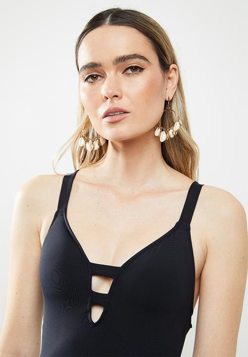 Seafolly - Active deep v maillot - black
