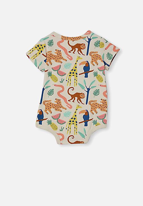 Cotton On - The short sleeve bubbysuit - dark vanilla