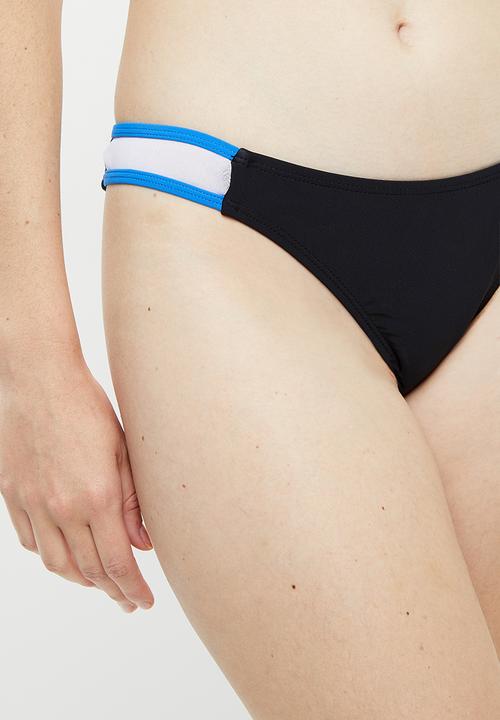 Glamorous - Ladies bikini bottom - black & blue