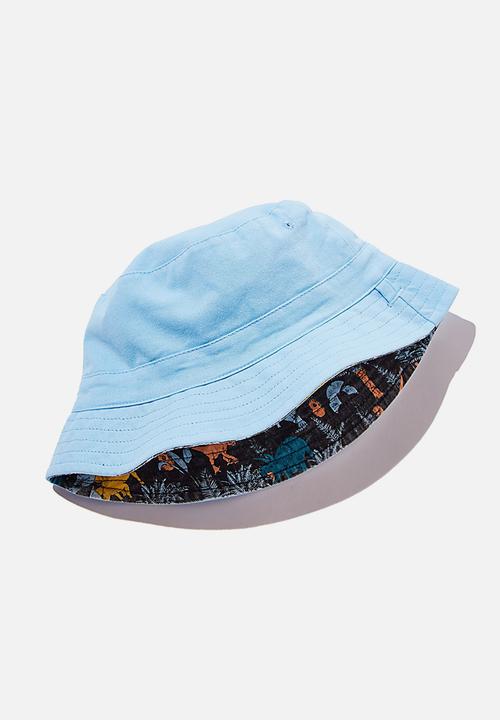 Cotton On - Reversible bucket hat - sky haze dino