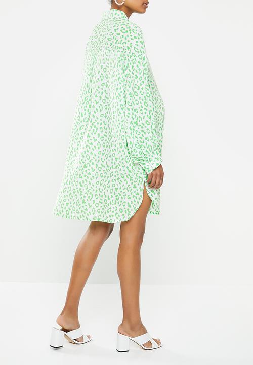 Glamorous - Maternity Leopard shirt dress - green1