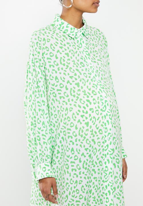 Glamorous - Maternity Leopard shirt dress - green1