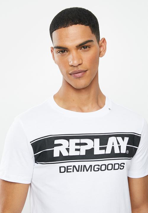 Replay - White 3d printed graphic tee - white