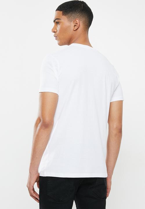 Replay - White side pocket printed tee - white