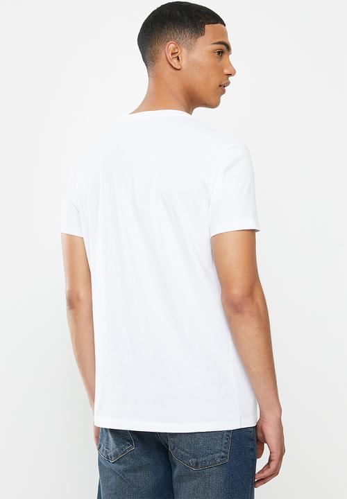 Replay - White hex logo tee - white