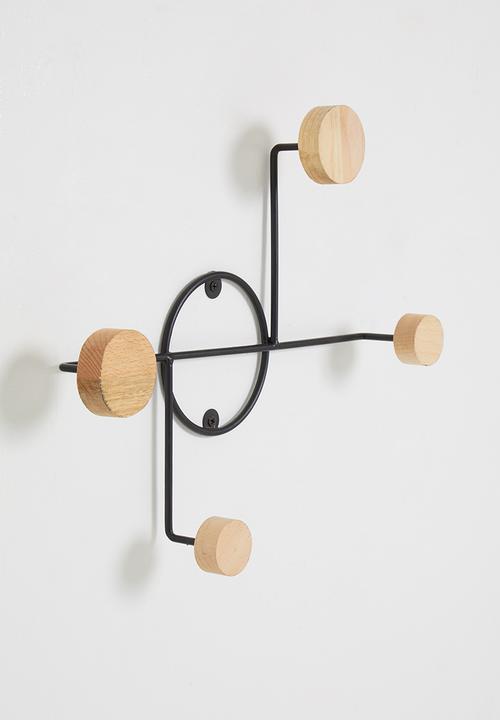 Present Time - Universe coat rack – natural & black