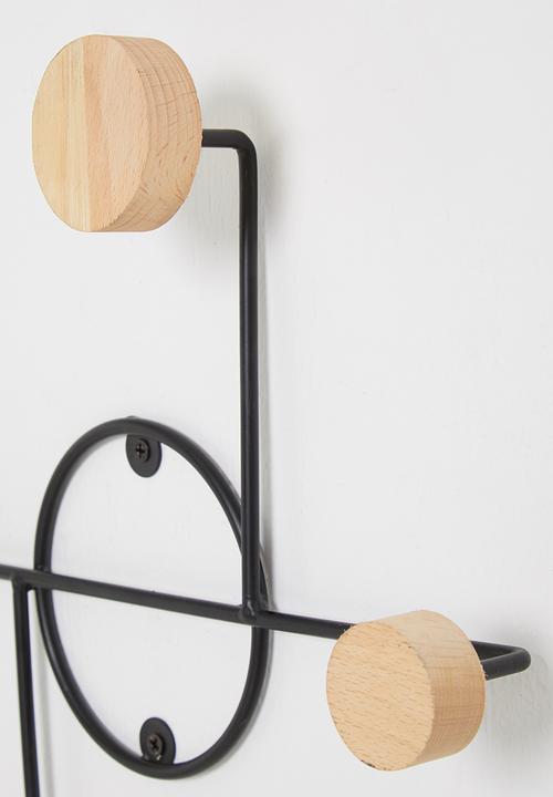 Present Time - Universe coat rack – natural & black