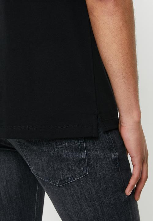 Diesel  - T-weet-split polo shirt - black