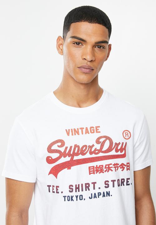 Superdry. - Vl infill store tee - white