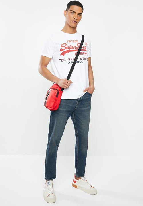 Superdry. - Vl infill store tee - white