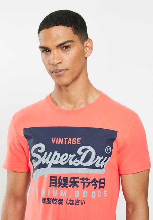 Superdry. - Vl o tee - Maldive pink coral