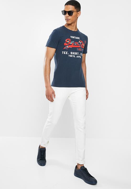 Superdry. - Vl infill store tee - navy
