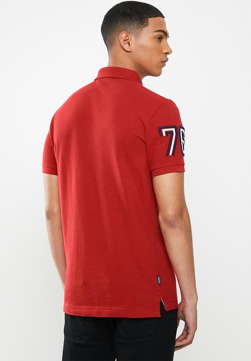 Superdry. - Classic superstate polo - red