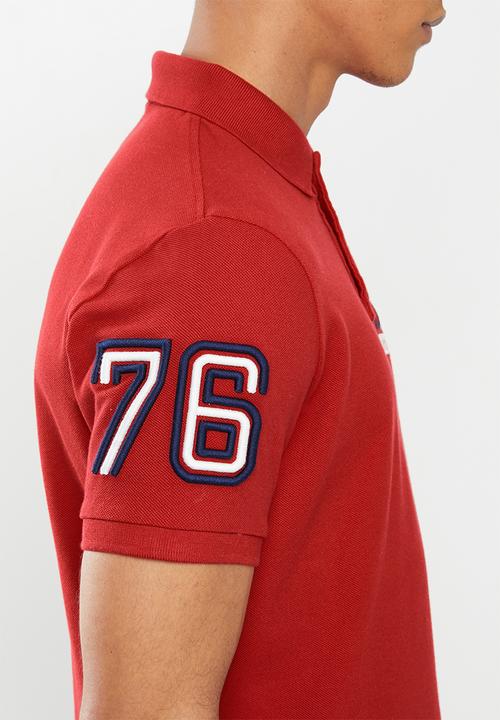 Superdry. - Classic superstate polo - red