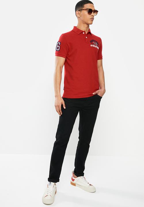 Superdry. - Classic superstate polo - red