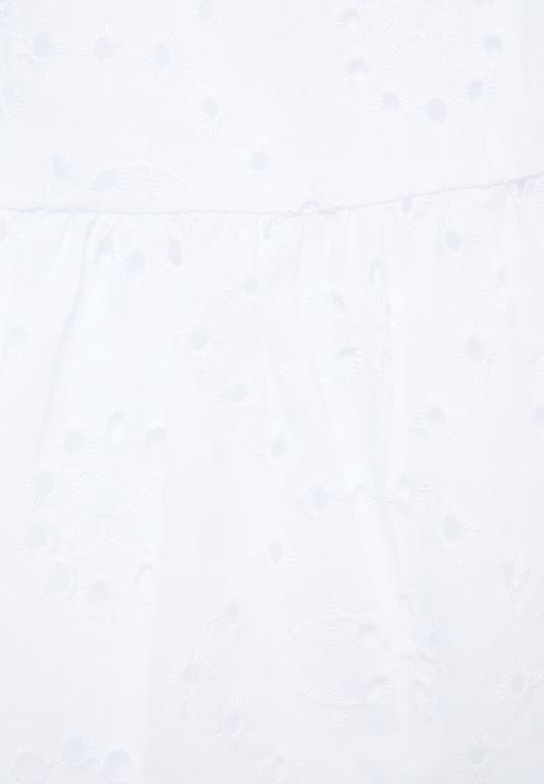 Blake - Anglaise tiered mini skirt - white