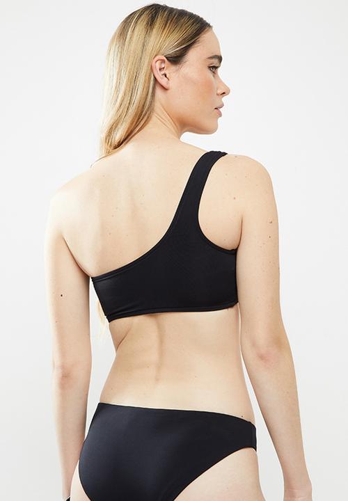 Seafolly - Active one shoulder bandeau - black