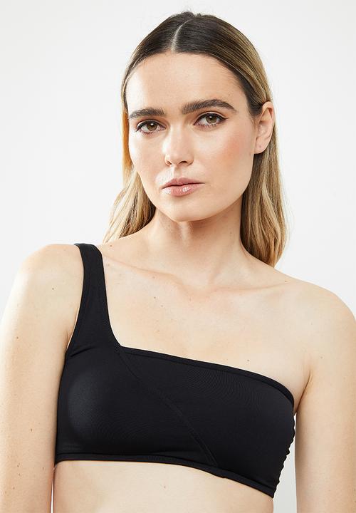 Seafolly - Active one shoulder bandeau - black