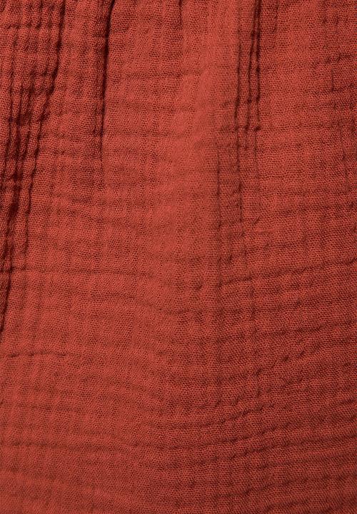 VELVET - Bardot puff sleeve blouse - rust