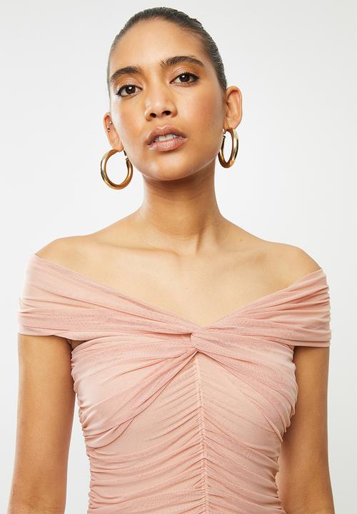 SISSY BOY - Mesh your soul bardot midi - coral