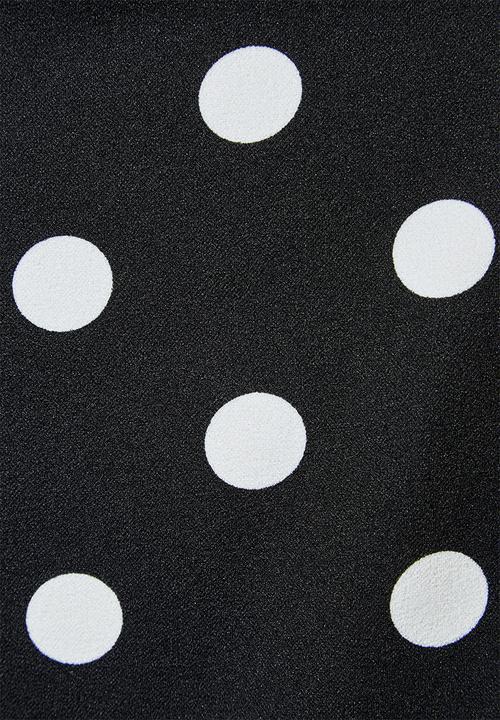 Superbalist - Squareneck top- Black & white spot