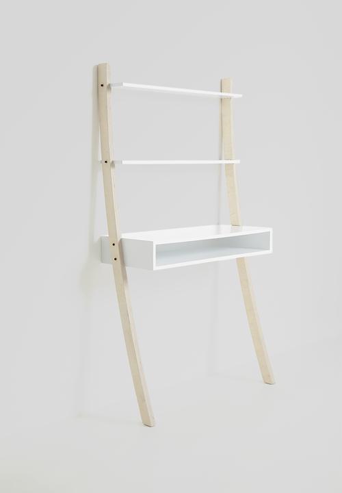 Native Decor - Tall leaning desk - white