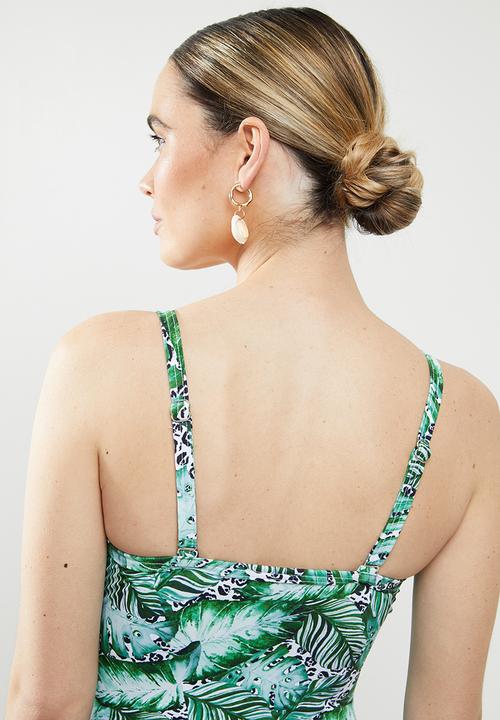 Jacqueline - Crossover one piece - green