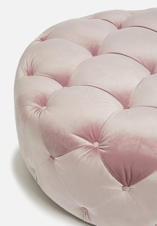 Sixth Floor - Molesy buttoned ottoman - blush