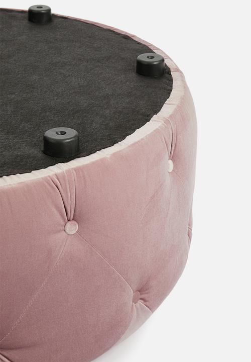 Sixth Floor - Molesy buttoned ottoman - blush