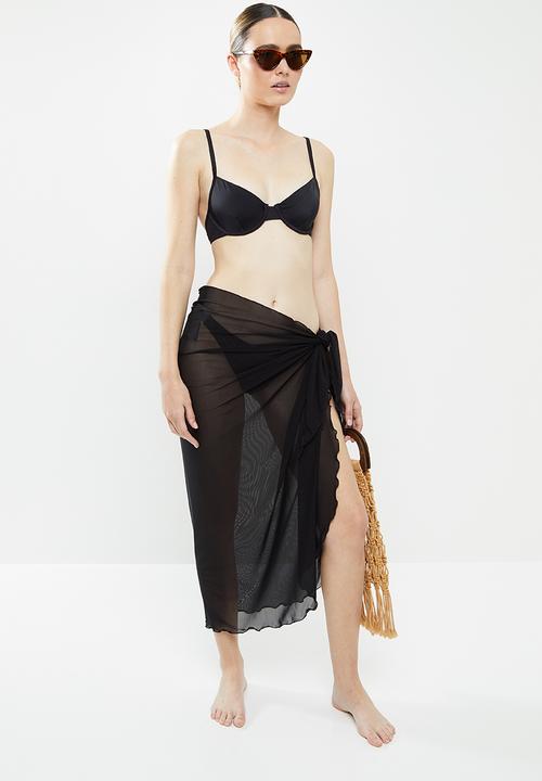 Jacqueline - Long wrap skirt - black