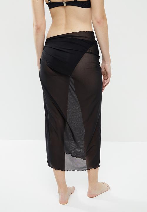Jacqueline - Long wrap skirt - black