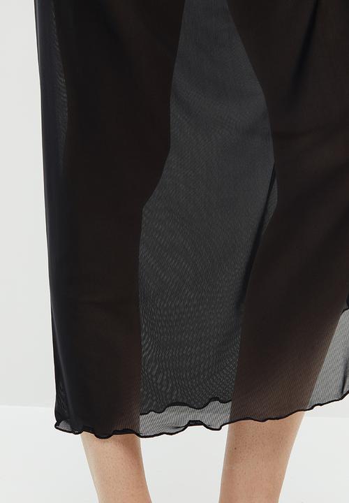 Jacqueline - Long wrap skirt - black