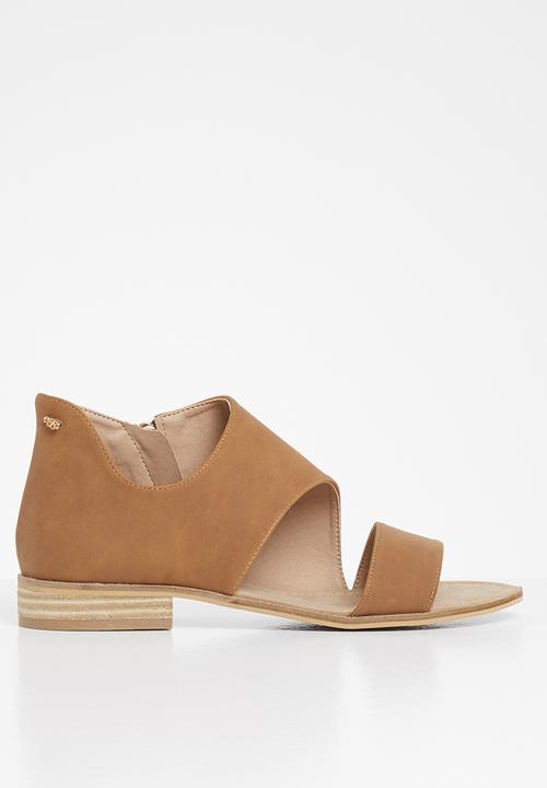 Miss Black - Coona peep-toe - tan